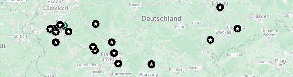 Karte GRÜNE SEELE Standorte für die Bio Tattoocreme