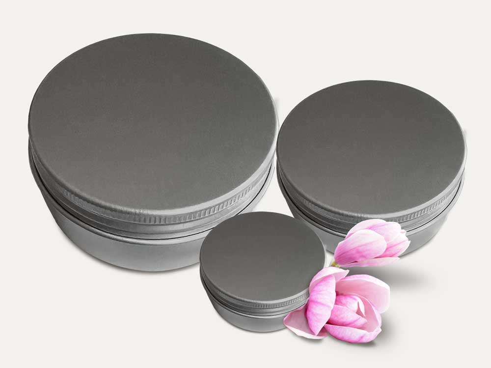 Schwarz - Tiegel für Tattoocreme mit eigenem Logo