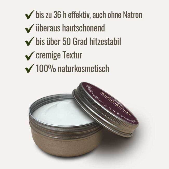 Natürliche Deocreme Lebensfreude Produktvorteile